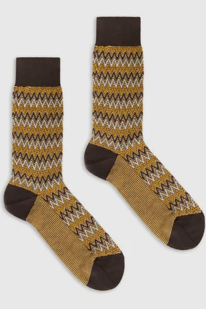 Missoni Calzini corti misto cotone zig zag, Uomo