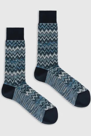 Missoni Calzini medi misto cotone zig zag e linee, Uomo