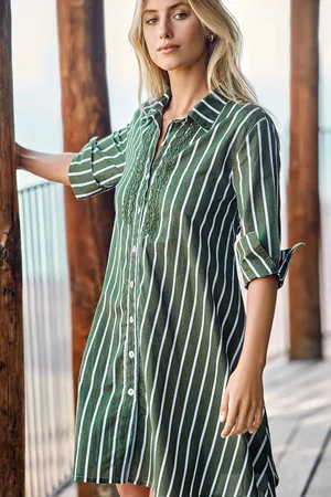 ICONIQUE ABITO CAMICIA RIGHE PAILLETTES