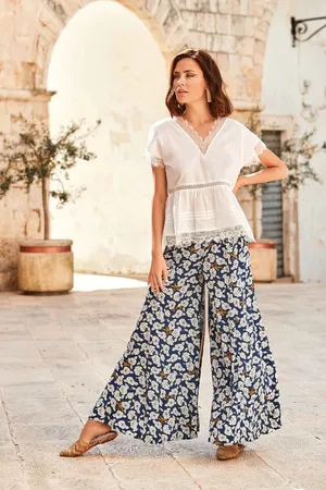 David Beachwear PANTALONE PALAZZO FLOREALE