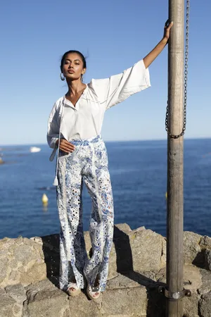Luna Llena PANTALONE INTARSI E MERLETTI
