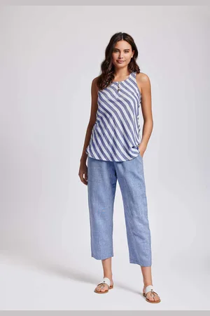 ICONIQUE PANTALONI LARGHI IN LINO LUCY