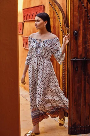 David Beachwear ABITO LUNGO CON SCOLLO A BARCA E FANTASIA VIETRESE
