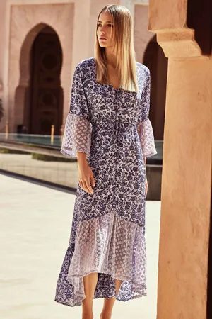 David Beachwear ABITO LUNGO CON PIZZO FLOREALE