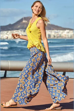 David Beachwear PANTALONI PALAZZO ROMBI