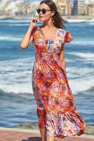 David Beachwear ABITO LUNGO FLORALE