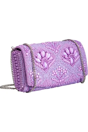 ICONIQUE POCHETTE DI PERLINE CON TRACOLLA