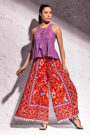 David Beachwear PANTALONI PALAZZO FANTASIA ETNICA