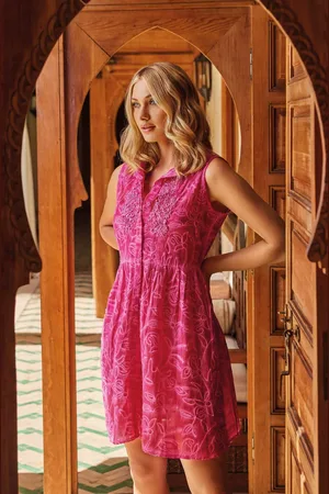 ICONIQUE ABITO CAMICIA SMANICATO CON RICAMI
