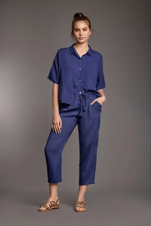 ICONIQUE PANTALONI IN TENCEL CLARA