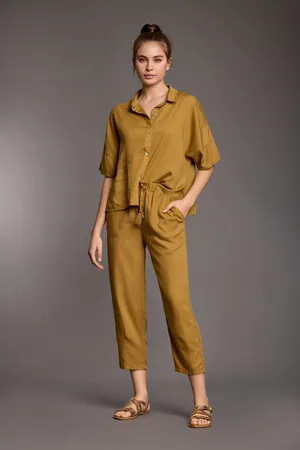 ICONIQUE PANTALONI IN TENCEL CLARA