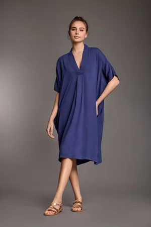ICONIQUE ABITO MIDI IN TENCEL DIXIE