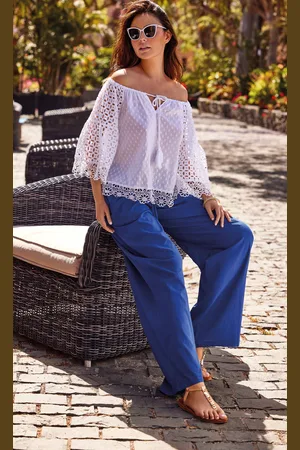 David Beachwear PANTALONI A GAMBA LARGA PERLA