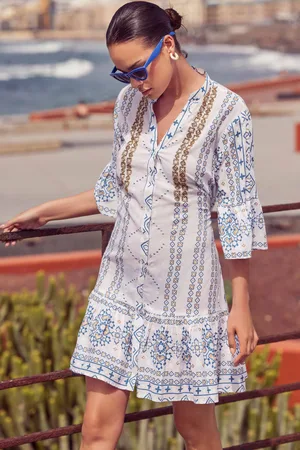 ICONIQUE ABITO CAMICIA CON BALZE SUL FONDO SHIRA
