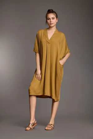 ICONIQUE ABITO MIDI IN TENCEL DIXIE