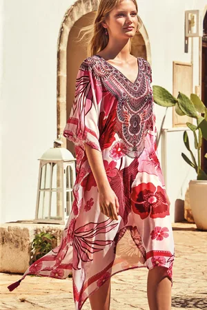 VACANZE ITALIANE PONCHO LUNGO FLOREALE