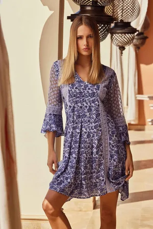 David Beachwear ABITO CON PIZZO IN TINTA FLOREALE