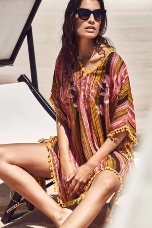 VACANZE ITALIANE PONCHO A RIGHE ALBA