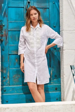 ICONIQUE ABITO CAMICIA CON RICAMI