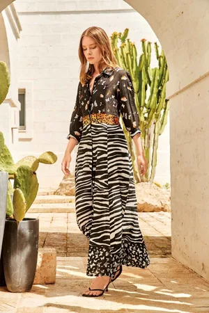 ICONIQUE ABITO LUNGO ANIMALIER
