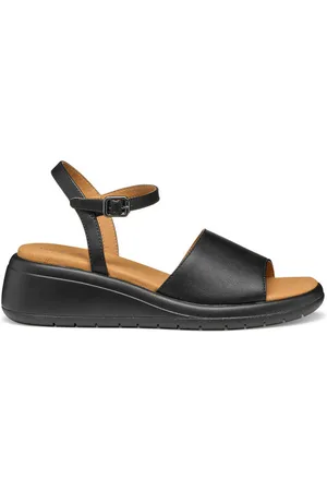 Sandali Geox Con Zeppa Donna - In Pelle Con Suola In Gomma