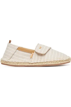 Espadrillas Victoria Unisex Per Bambini - Tela Comoda, Elastici Laterali E Suola Caramello