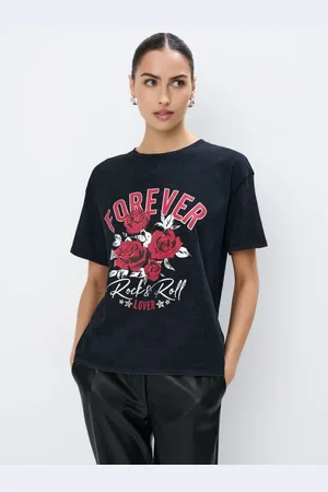 Mohito T-shirt in cotone con stampagrigio scuro