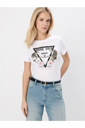 Mohito T-shirt in cotone con stampabianco