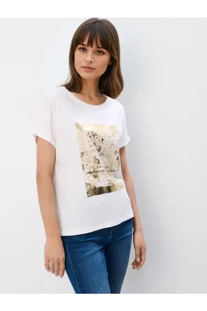 Mohito T-shirt in cotone con stampabianco