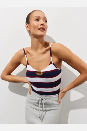 Mohito Striped singletsteel blue