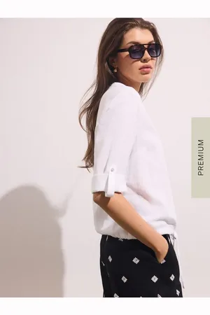 Mohito Blusa in misto linobianco