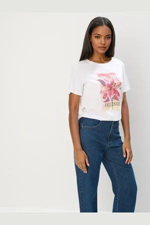 Mohito T-shirt in cotone con stampabianco