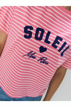 Mohito T-shirt a righerosa shocking