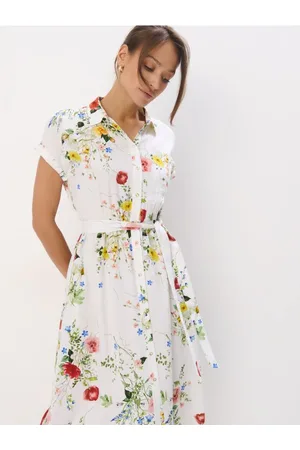 Mohito Vestito midi in viscosabianco