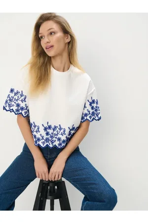 Mohito Blusa ricamatabianco