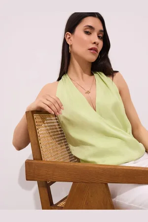 Mohito Blusa con incrocioverde-giallo