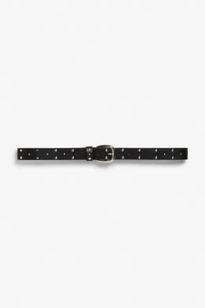 Monki Faux leather waist belt with studs