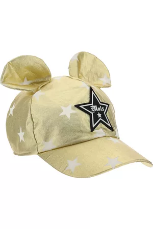 Monnalisa Bambina Cappelli con visiera - Cappello baseball laminato stampa stelle