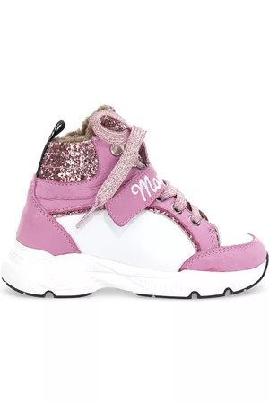 MONNALISA Sneakers alta nabuk glitter