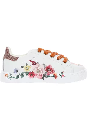 MONNALISA Bambina Sneakers - Sneakers pelle fiori ramage