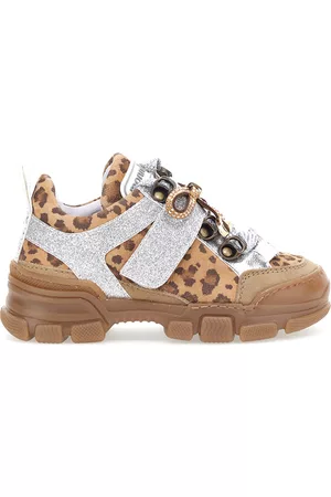 MONNALISA Sneakers chunky camoscio animalier