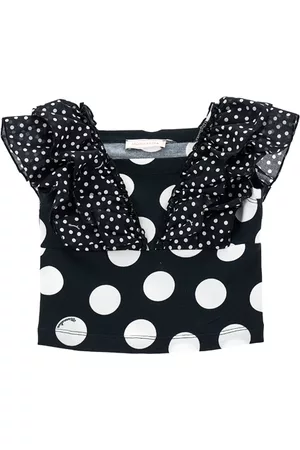MONNALISA Bambina Camicia a pois - Top jersey a pois