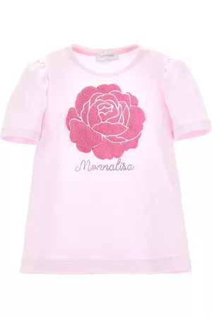 MONNALISA Bambina T-shirt - T-shirt con rosa glitter
