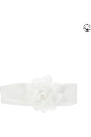 MONNALISA Fascia per capelli cotone organico con fiore