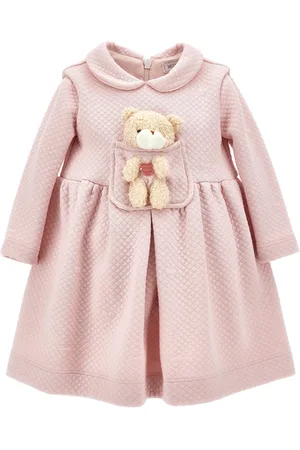 MONNALISA Abito jacquard con orsetto peluche