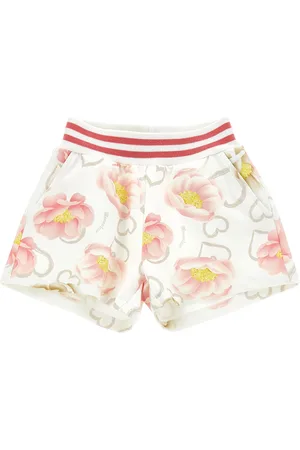 MONNALISA Shorts felpa stampa anemoni