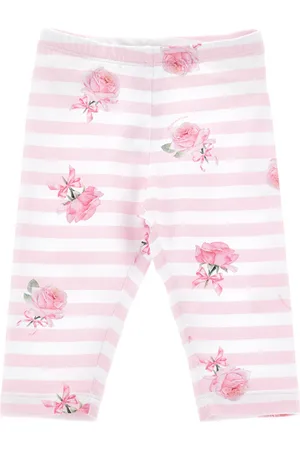 MONNALISA Leggings righe e rose