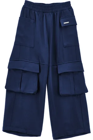 MONNALISA Pantaloni cargo raso chic