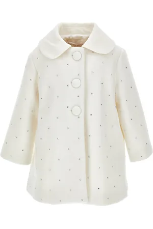 MONNALISA Cappotto panno con strass