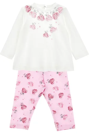 MONNALISA Completo jersey floreale